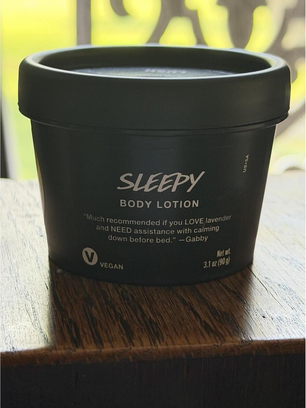 LUSH Sleepy Vegan Self-Preserving Oat Body Lotion 3.1 oz
